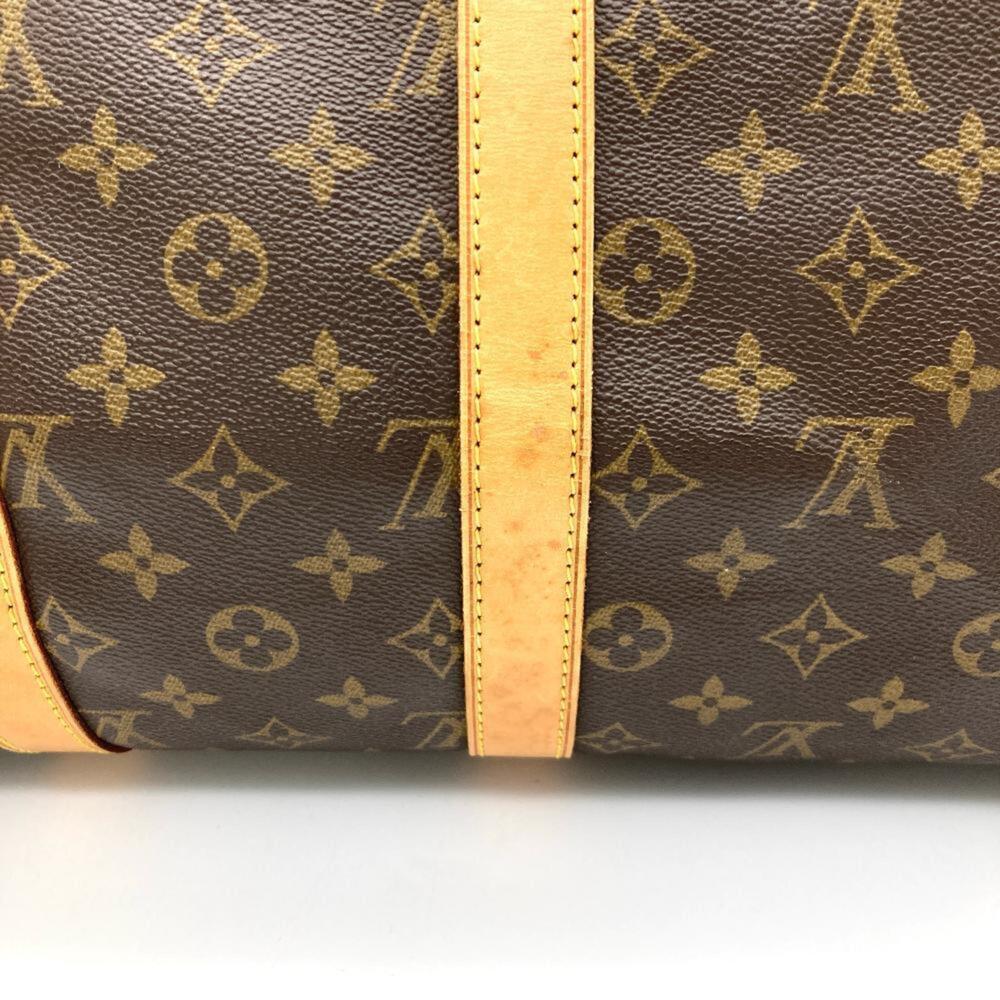 LOUIS VUITTON Authentic Brown Monogram Canvas Keepall 45 Boston Bag - Picture 6 of 9